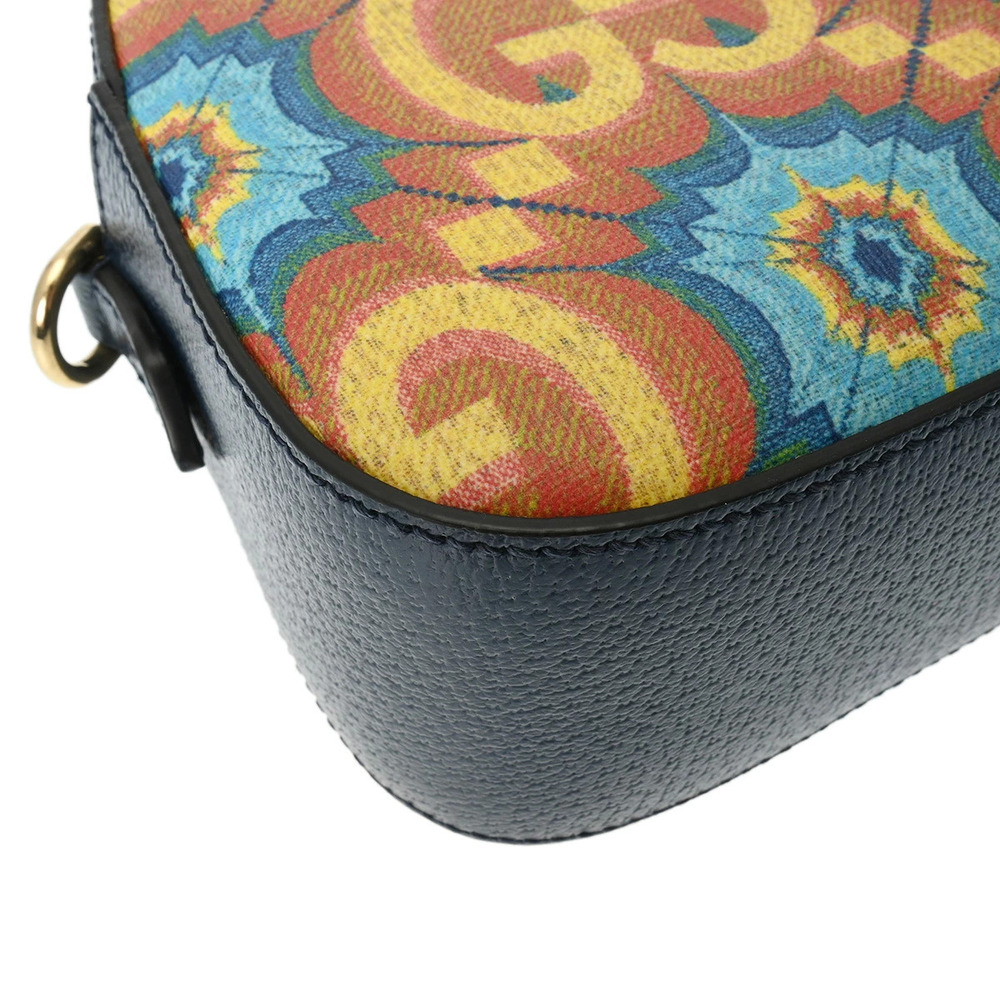 Gucci Kaleidoscope Bag Shoulder GG Blue Leather Yellow - Picture 9 of 9